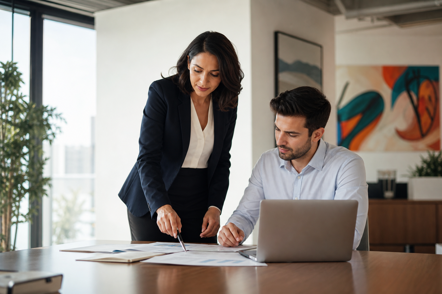Female Mentor and Male Mentee in Professional Setting
